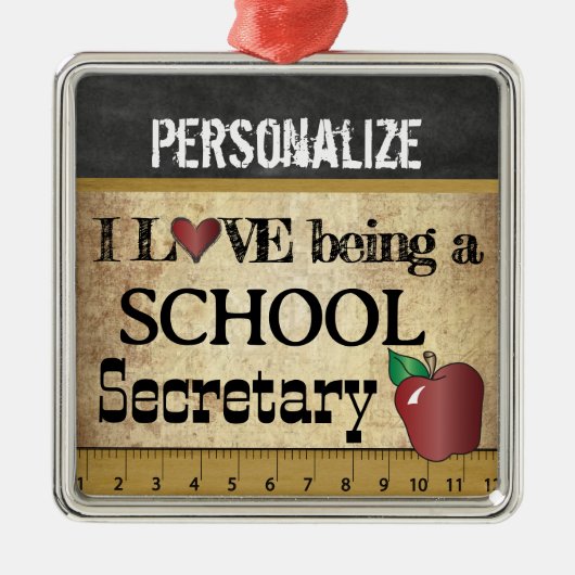 秘書になるのが大好き |ヴィンテージ メタルオーナメント (正面)