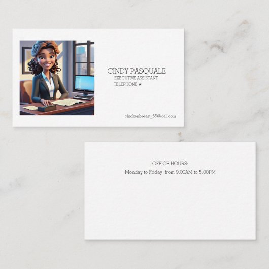 「秘書のエグゼクティブアシスタント」 名刺 (正面/裏面)