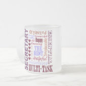 秘書のマグ フロストグラスマグカップ (正面左)