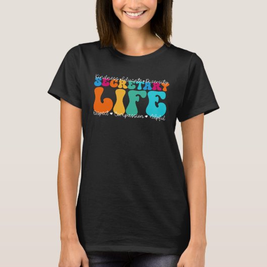秘書の人生の感謝の週新学期 Tシャツ (正面)