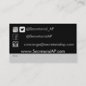 秘書の名刺 名刺 (裏面)