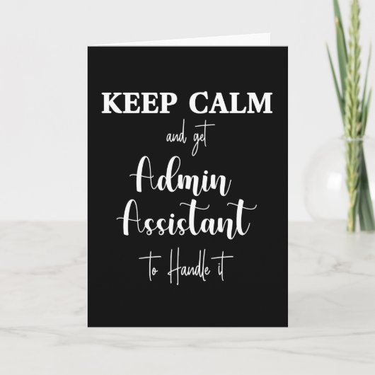 秘書の日おめでとう。管理プロフェッショナル カード (正面)