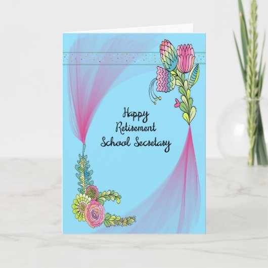 秘書の退職カード カード (正面)