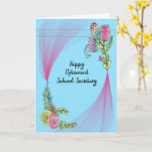 秘書の退職カード カード (黄色い花)