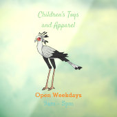 秘書の鳥の漫画イラストレーション ウィンドウサイン (シート3)