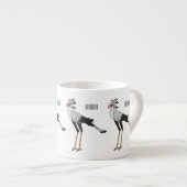 秘書の鳥の漫画イラストレーション エスプレッソカップ (正面右)