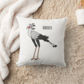 秘書の鳥の漫画イラストレーション クッション (ブランケット)