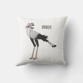 秘書の鳥の漫画イラストレーション クッション (裏面)