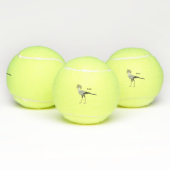 秘書の鳥の漫画イラストレーション テニスボール (マルチ)