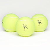 秘書の鳥の漫画イラストレーション テニスボール (マルチ)