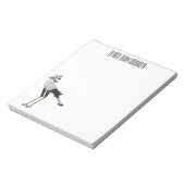 秘書の鳥の漫画イラストレーション ノートパッド (回転)