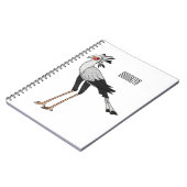 秘書の鳥の漫画イラストレーション ノートブック (左側)