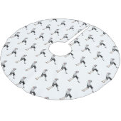 秘書の鳥の漫画イラストレーション ブラッシュドポリエステルツリースカート (アングル)