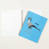 秘書の鳥の漫画イラストレーション プランナー手帳 (ディスプレー)