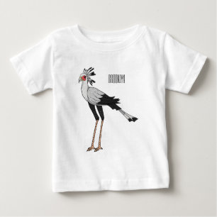 秘書の鳥の漫画イラストレーション ベビーTシャツ