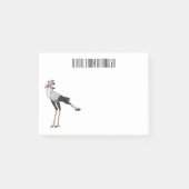 秘書の鳥の漫画イラストレーション ポストイット (正面)