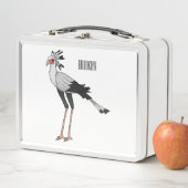 秘書の鳥の漫画イラストレーション メタルランチボックス (インサイチュ)