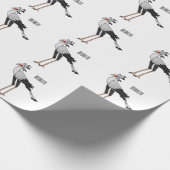 秘書の鳥の漫画イラストレーション ラッピングペーパー (角)