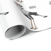 秘書の鳥の漫画イラストレーション ラッピングペーパー (ロールコーナー)