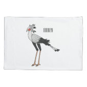 秘書の鳥の漫画イラストレーション 枕カバー (裏面)