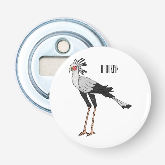 秘書の鳥の漫画イラストレーション 栓抜き (正面)