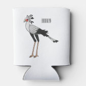 秘書の鳥の漫画イラストレーション 缶クーラー (裏面)