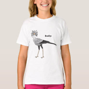 秘書の鳥の漫画イラストレーション Tシャツ