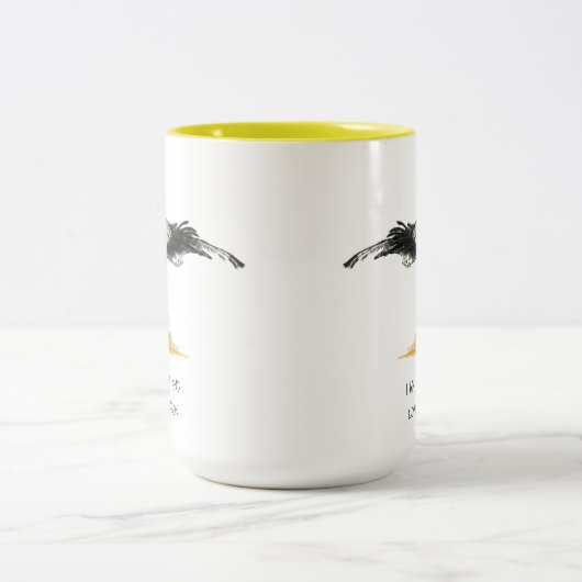 秘書の鳥の肯定2トーンのコーヒーマグ ツートーンマグカップ (中央)