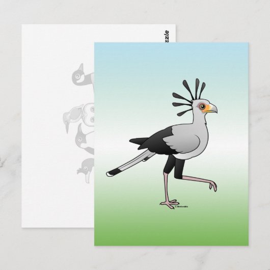 秘書の鳥 ポストカード (正面/裏面)