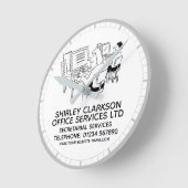 秘書サービスのラウンドクロック ラウンド壁時計 (傾斜)