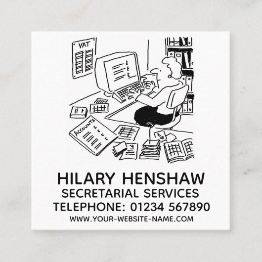 秘書サービススクエアビジネスカード スクエア名刺 (正面)