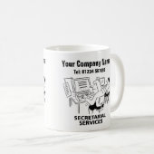 秘書サービス漫画のマグカップ コーヒーマグカップ (正面右)