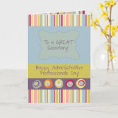 秘書ハッピーアドミニストレーティブデー カード (黄色い花)