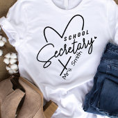 秘書ハートカスタマイズ可能Tシャツ Tシャツ