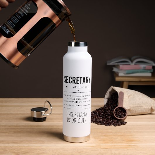 秘書パーソナライズされたおもしろい ウォーターボトル (コーヒー)