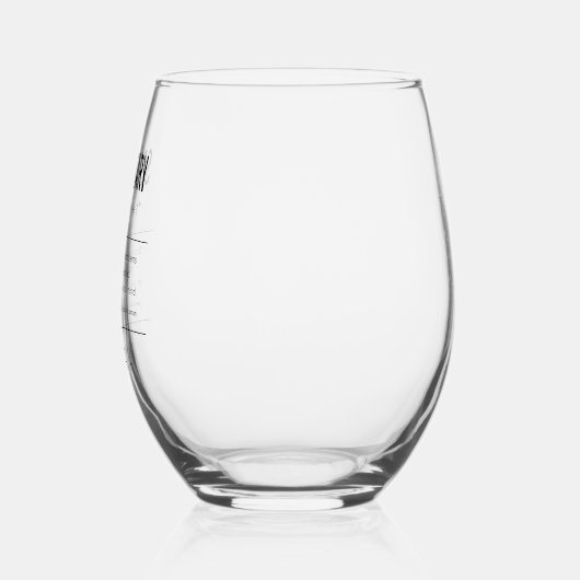 秘書パーソナライズされたおもしろい ステムなしワイングラス (左)