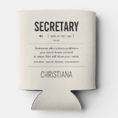 秘書パーソナライズされたおもしろい 缶クーラー (裏面)