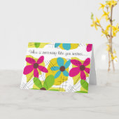 秘書退職カードフローラデザイン カード (黄色い花)