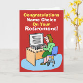 秘書、補佐官またはタイピストの退職 カード (黄色い花)