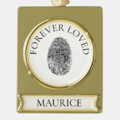 秘蔵カスタム指紋記念オーナメント ゴールドプレートバナーオーナメント (正面)