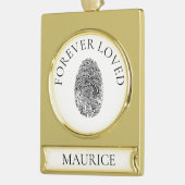 秘蔵カスタム指紋記念オーナメント ゴールドプレートバナーオーナメント (左)