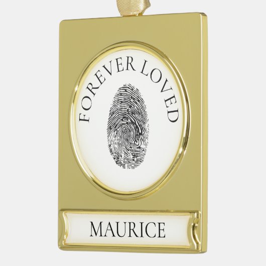 秘蔵カスタム指紋記念オーナメント ゴールドプレートバナーオーナメント (左)