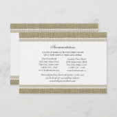 秘蔵ハートBurlapルックディレクション挿入 エンクロージャーカード (正面/裏面)