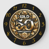 秘蔵金ゴールド50周年記念 ラージ壁時計 (正面)