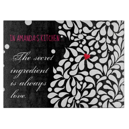 秘訣は愛パーソナライズされた カッティングボード (正面)