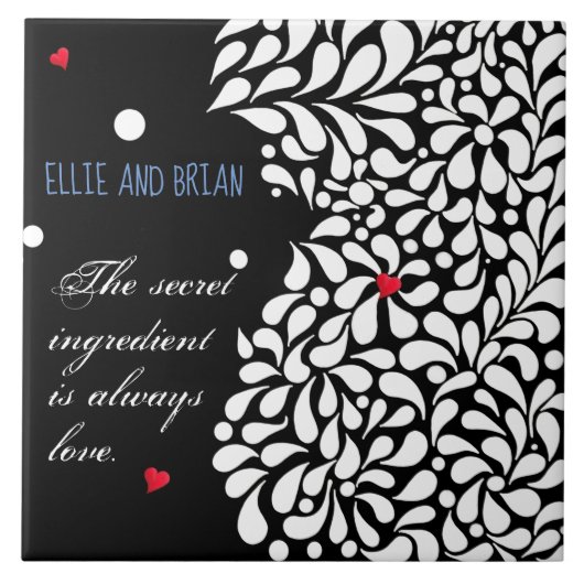 秘訣は愛パーソナライズされた タイル (正面)