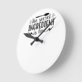 秘訣は愛 ラウンド壁時計 (傾斜)