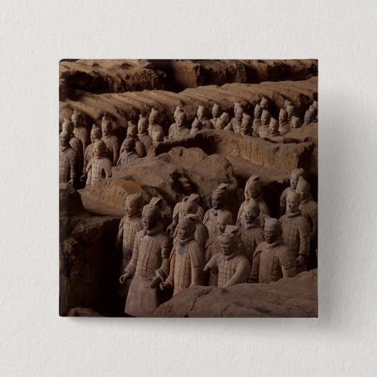 秦始皇帝の兵馬俑 缶バッジ (正面)
