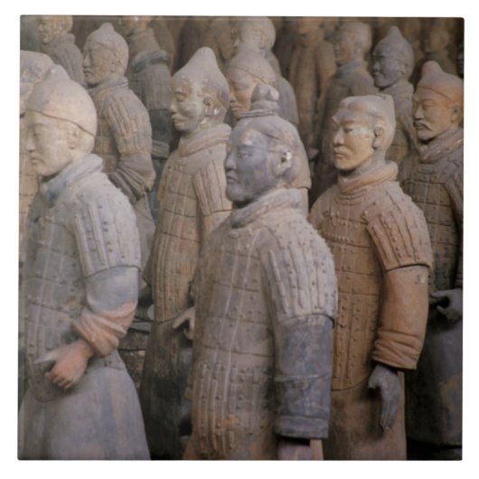 秦始皇帝陵の兵馬俑 タイル (正面)