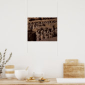 秦皇帝兵士兵馬俑 ポスター (キッチン)